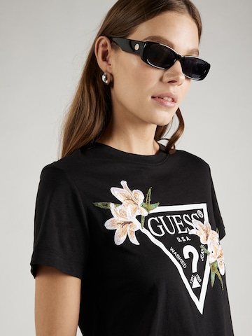 GUESS T-Shirt 'ZOEY' in Schwarz