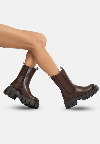 Chelsea Boots Elara en marron : devant