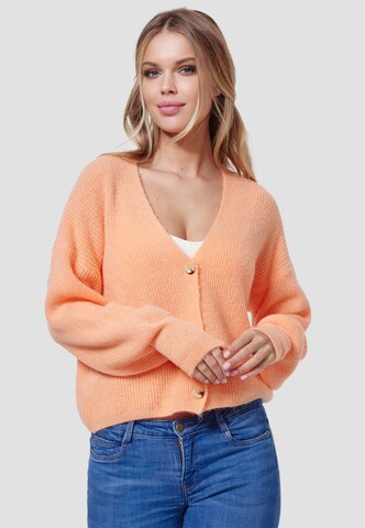 Decay Knit Cardigan in Orange: front