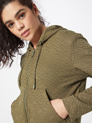 GUESS Athletic Zip-Up Hoodie 'DANA' in Green