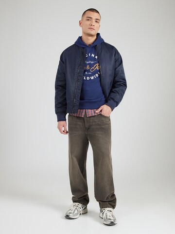 JACK & JONES Sweatshirt 'JWHMILO' i blå