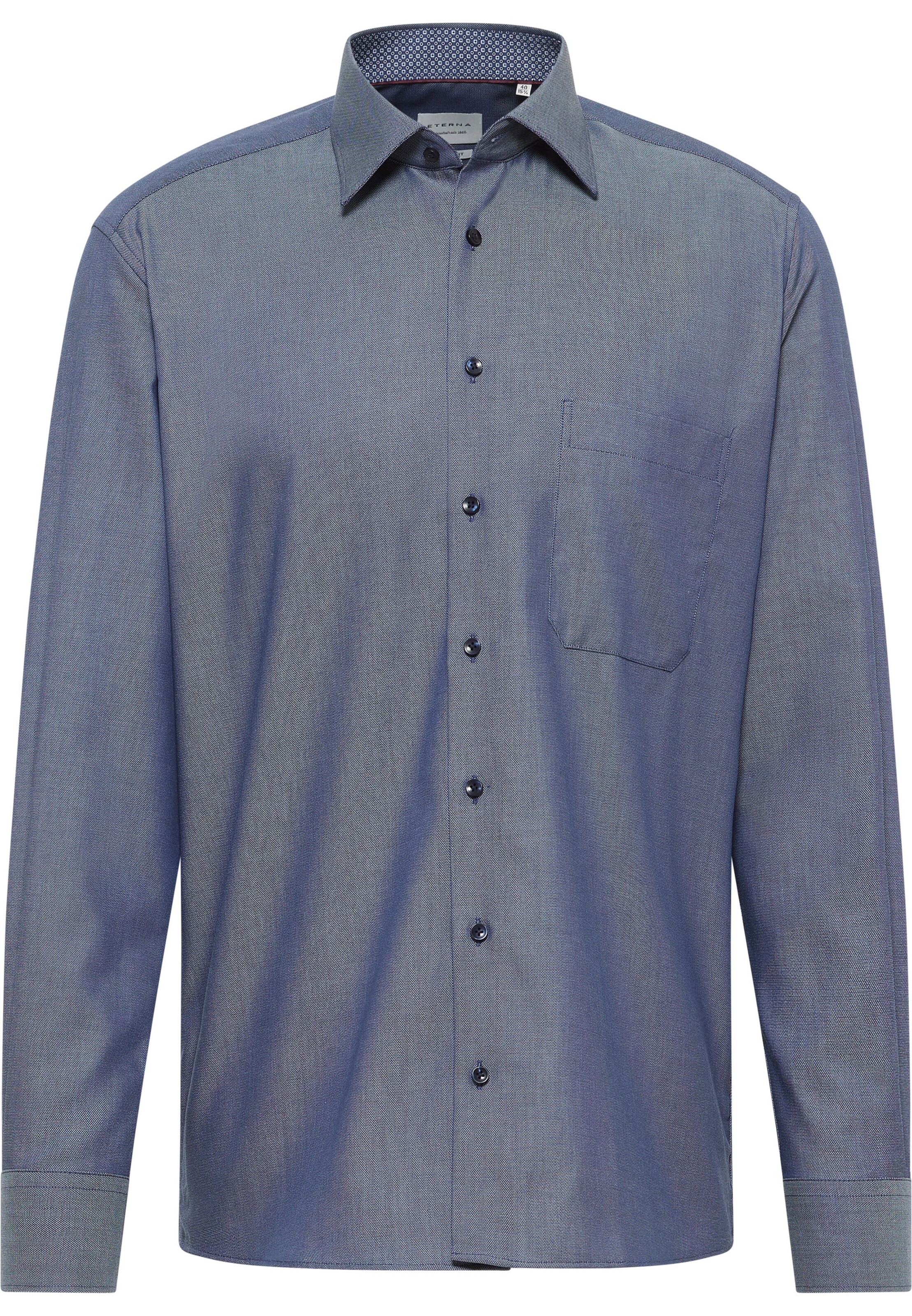 ETERNA Comfort fit Zakelijk overhemd in Blauw: voorkant