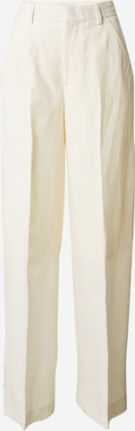 SCOTCH & SODA Wide leg Trousers with creases 'Hana' in Beige: front