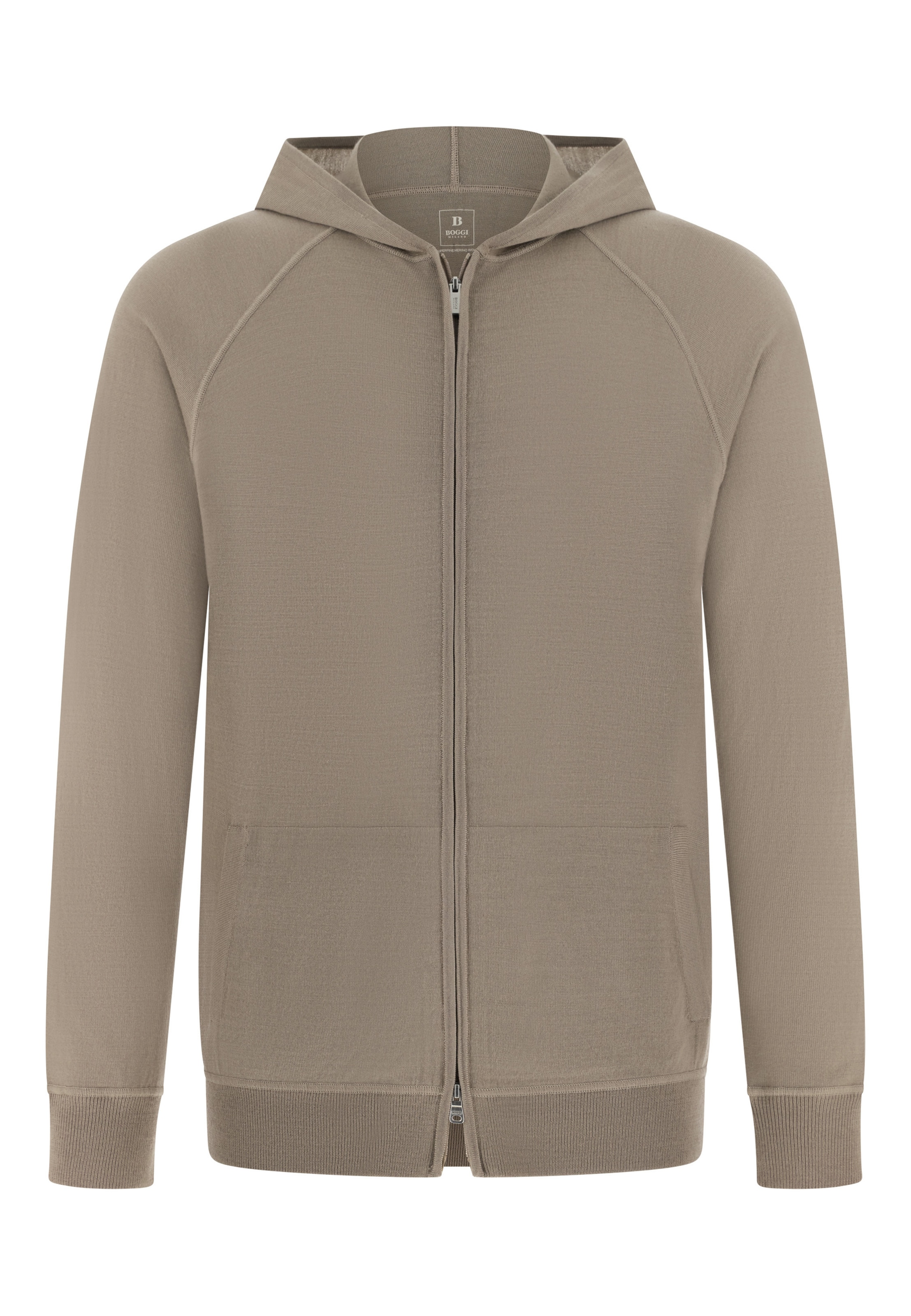 Boggi Milano Veste mi-saison en taupe, Vue avec produit