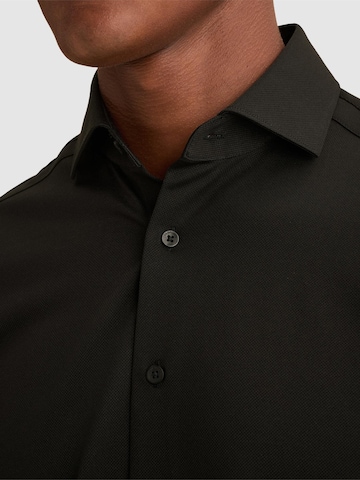 Regular fit Camicia 'Elevated Knit shirt in Oxford jersey' di VANGUARD in nero