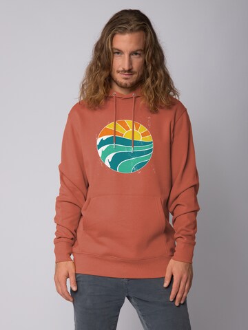 Felpa 'Summer Sun' di Watapparel in marrone: frontale