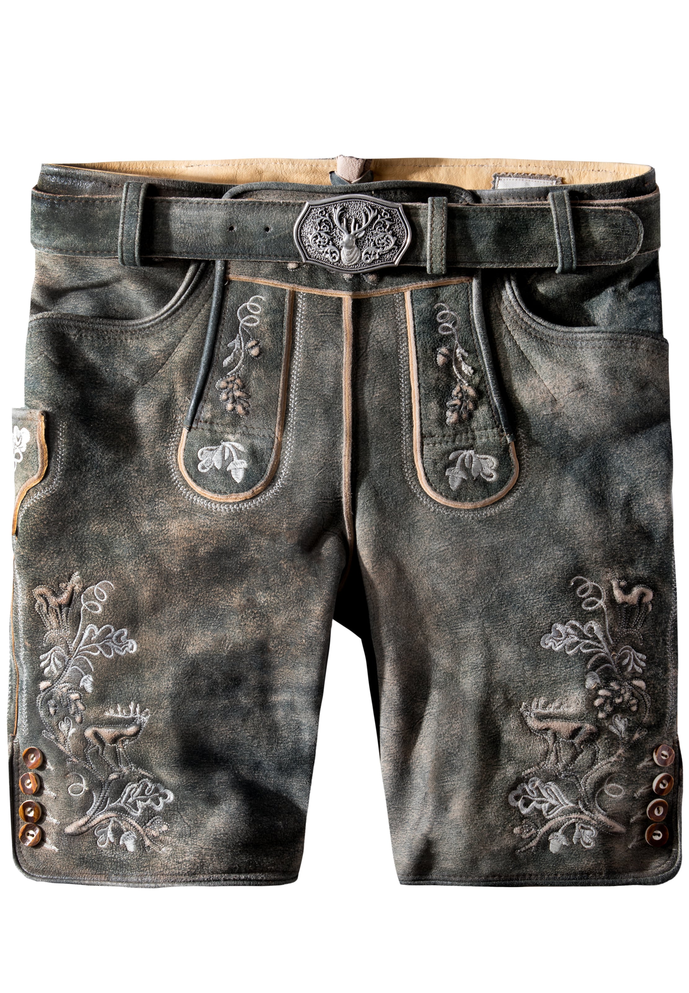 STOCKERPOINT Regular Trachtenshorts 'Bastian' in Grau: Vorderseite