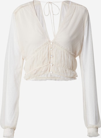 ABOUT YOU x Iconic by Tatiana Kucharova Blouse 'Tara' in Beige: front