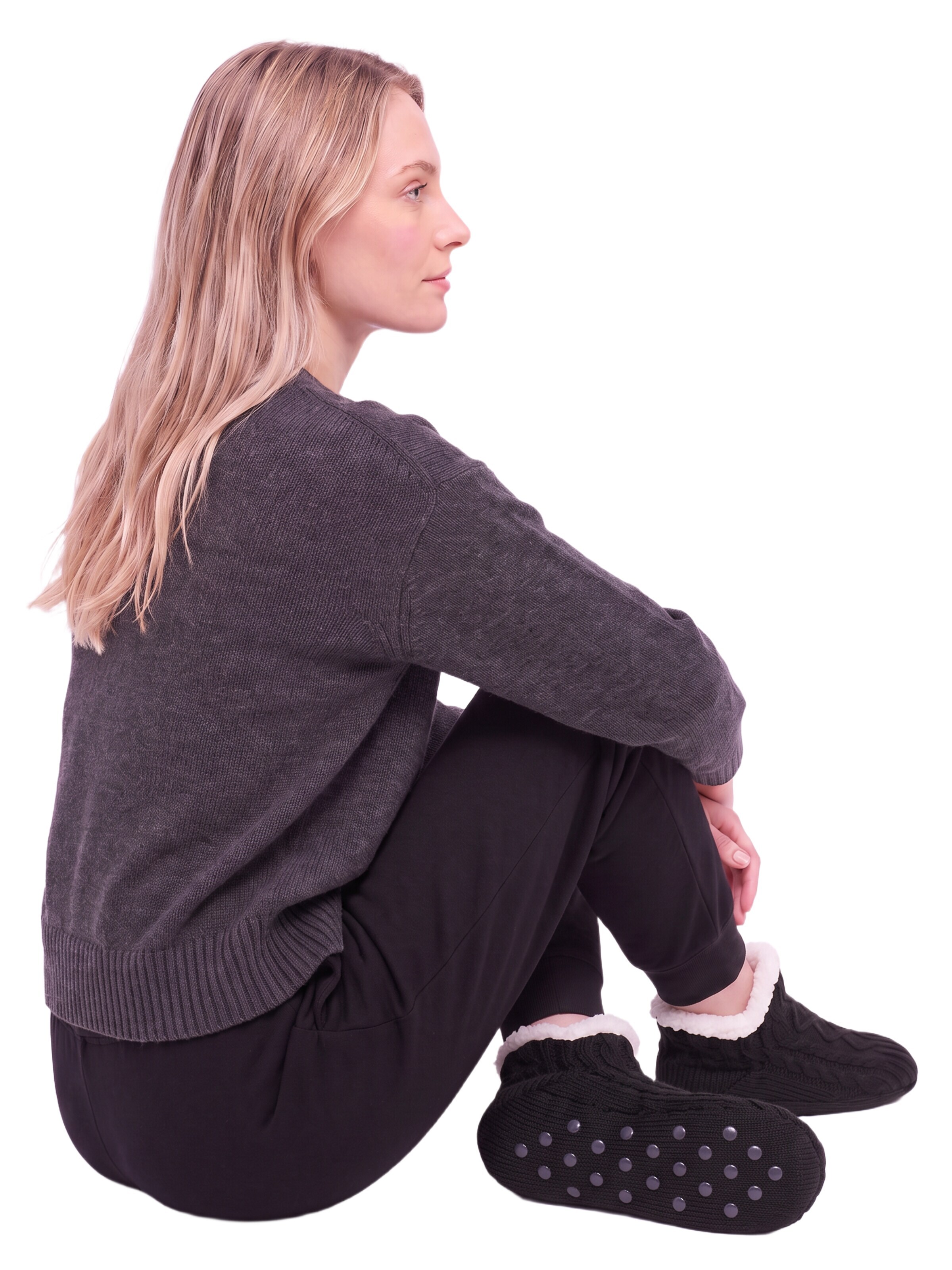 BONVERANO Ankle Socks in Grey