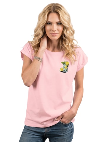 MAKAYA Shirt 'Gin Tonic' in Pink: front