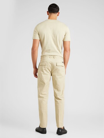 Calvin Klein regular Bukser med lægfolder i beige