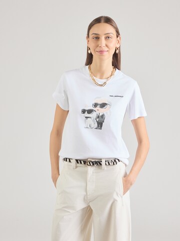 Karl Lagerfeld Paita 'Ikon' värissä valkoinen: etupuoli