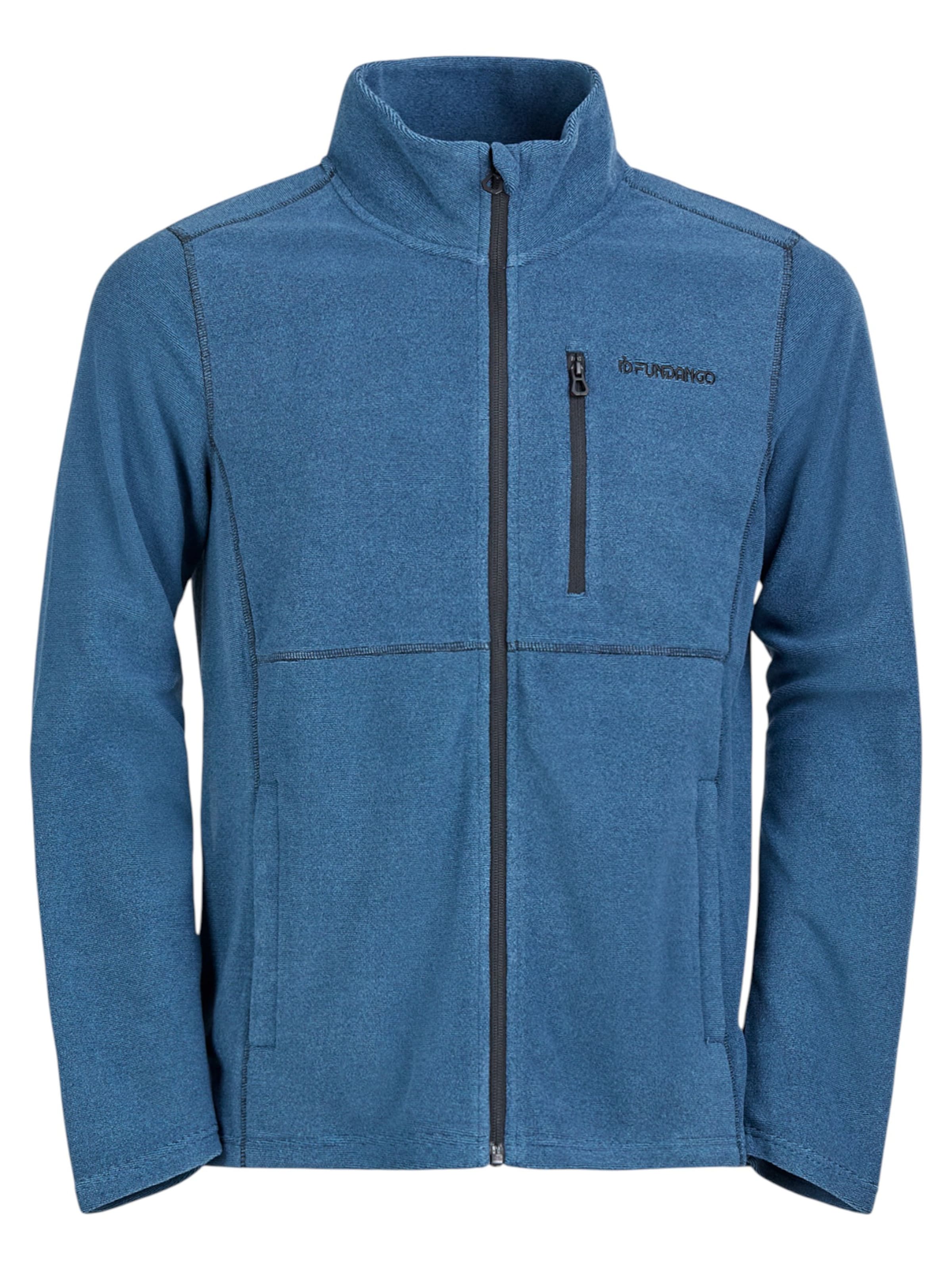 Veste en polaire 'Jeffrey Fullzip Fleece' Fundango en bleu : devant