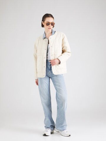 smėlio Calvin Klein Jeans Standartinis Kelnės su tradiciniais raštais: priekis