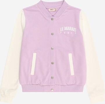 Veste de survêtement 'Bolette' KIDS ONLY en violet : devant