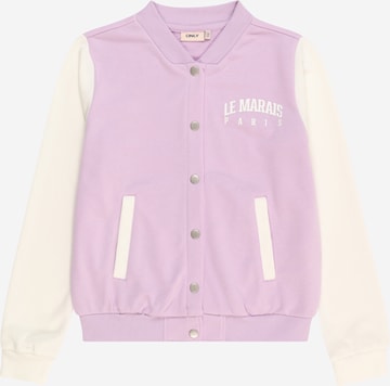 Veste de survêtement 'Bolette' KIDS ONLY en violet : devant