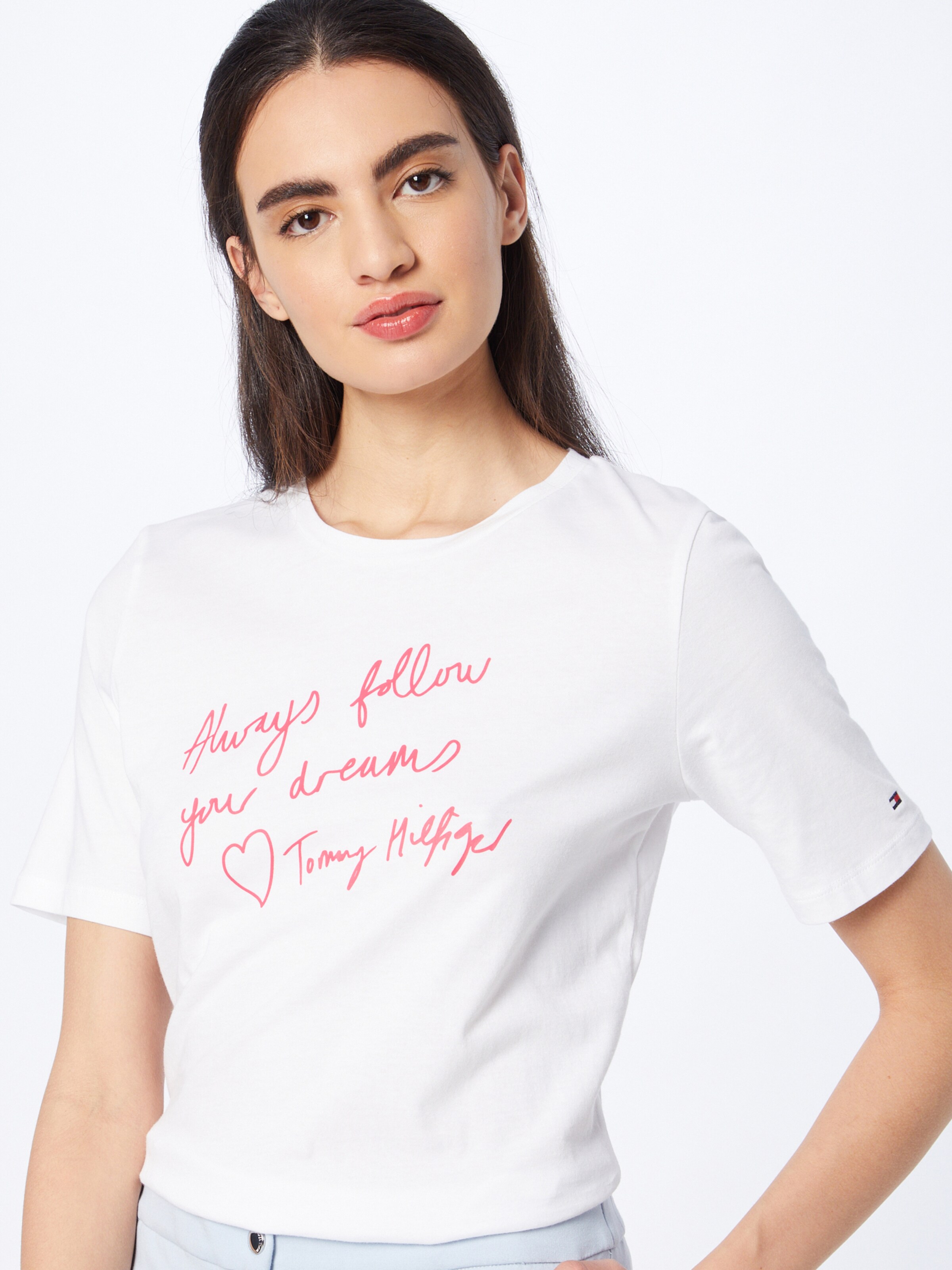 Frauen Shirts & Tops TOMMY HILFIGER T-Shirt in Weiß - MT25673 Frauen Shirts & Tops TOMMY HILFIGER T-Shirt in Weiß - MT25673