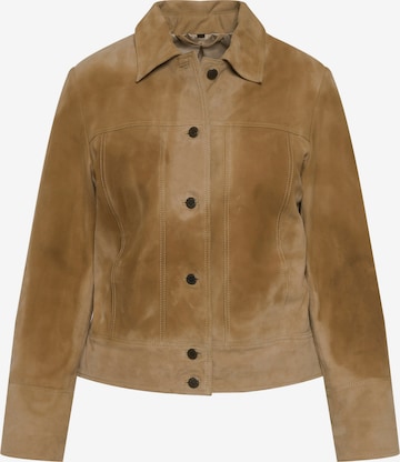 Ulla Popken Between-Season Jacket in Beige: front