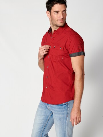 KOROSHI Slim Fit Hemd in Rot