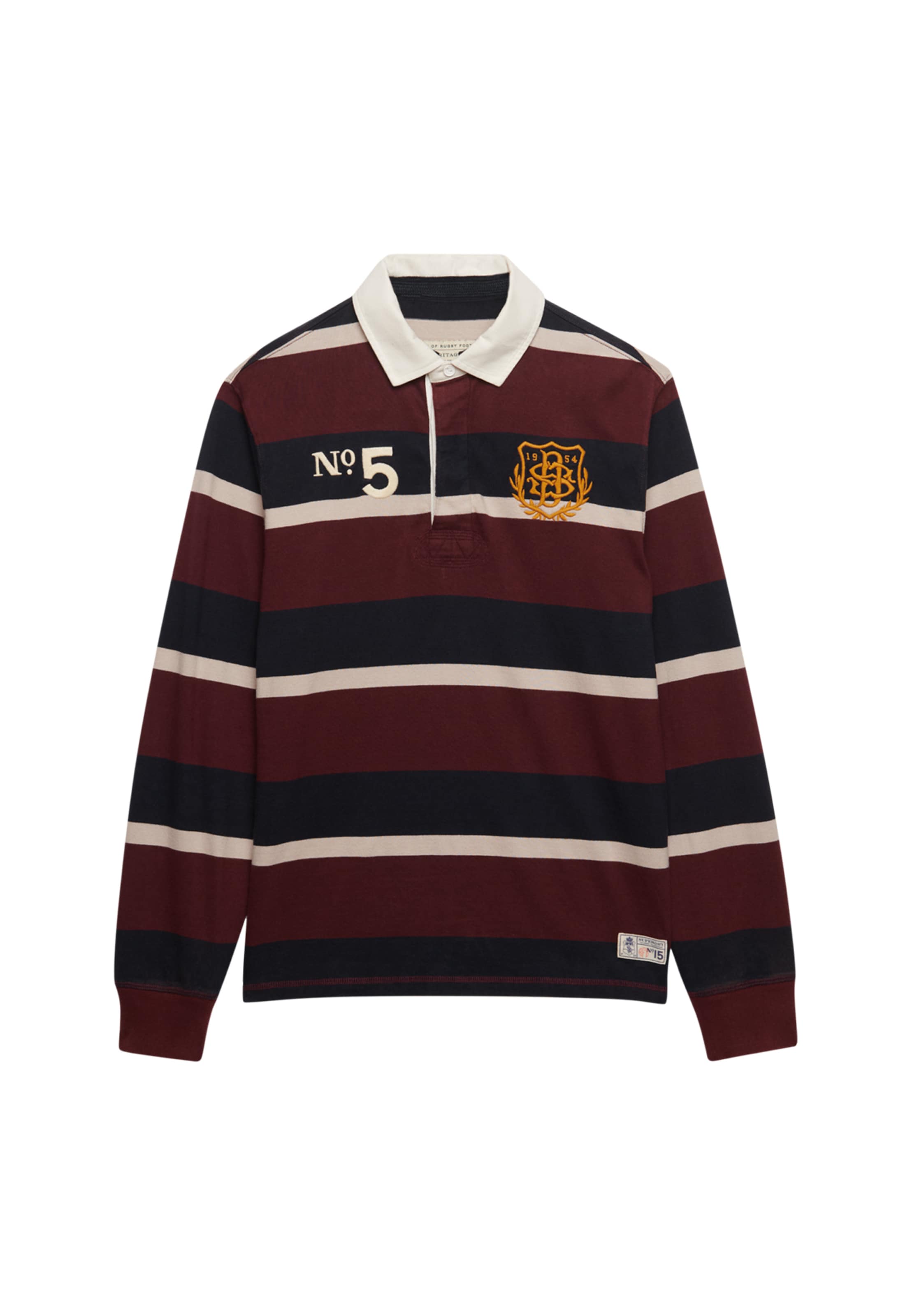 Superdry & Co Shirt in Curry / Wine red / Black / White, Item view