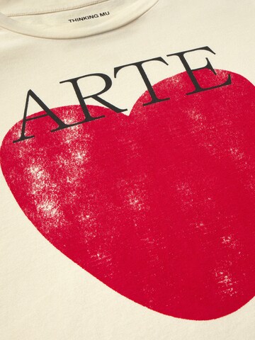Maglietta ' ART LOVE ' di Thinking MU in bianco