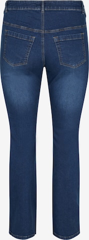 Zizzi Bootcut Jeans 'Ellen' in Blauw