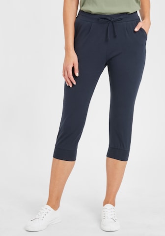 b.young Tapered Pleat-Front Pants 'Pandina' in Blue: front