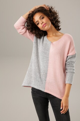 Aniston CASUAL Sweater in Grey: front