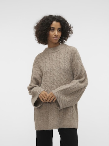 VERO MODA Sweater 'COBALT' in Brown: front