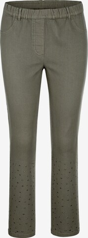 MIAMODA Skinny Broek in Groen: voorkant