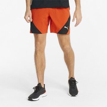 PUMA - Regular Calças de desporto em laranja: frente