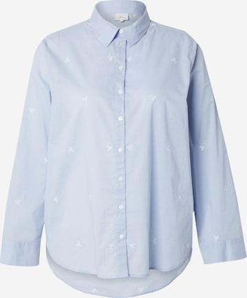 ONLY Carmakoma Bluse 'CARNEW LINA GRACE' in Blau: Vorderseite