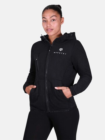 MOROTAI Sportsweatjacke in Schwarz: Vorderseite