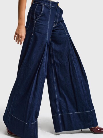 Wide Leg Jean 'Palazzo Mid Rise Jeans' IT'S BASIC en bleu