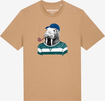 Watapparel Shirt 'Walross' in Beige: Vorderseite