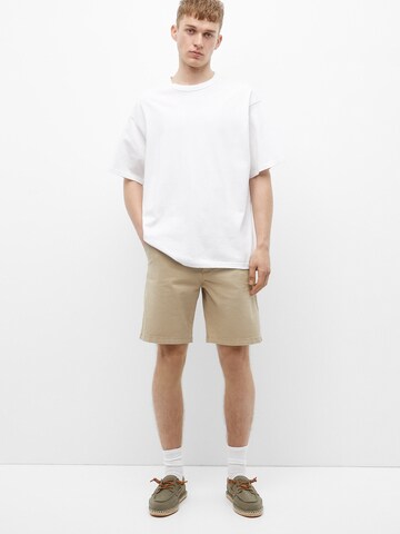 Pull&Bear Regular Shorts in Beige