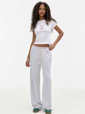 Wide leg Pantaloni di Pull&Bear in grigio