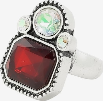 COLLEZIONE ALESSANDRO Ring 'Blinger' in Rot: Vorderseite