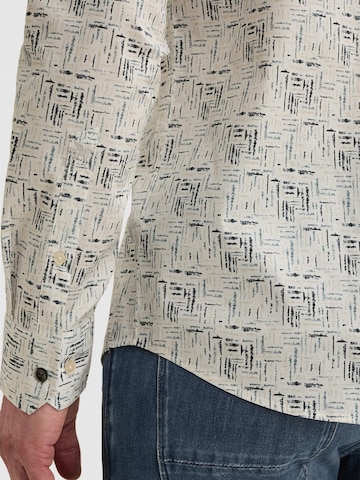 VANGUARD Regular fit Overhemd 'Shirt in poplin with stretch and allover print' in Wit