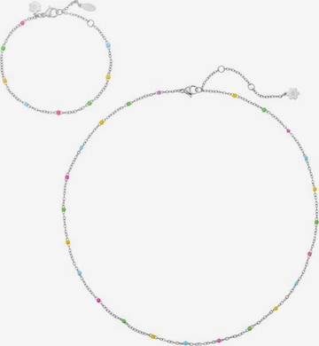Hey Happiness - Conjunto de joyería 'Color Duo' en plata: frente