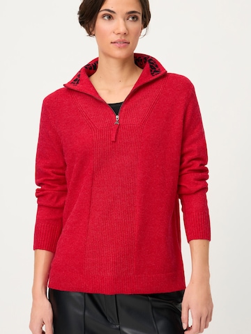 Olsen Troyer-Pullover, Länge ca. 60 cm in Rot: Vorderseite