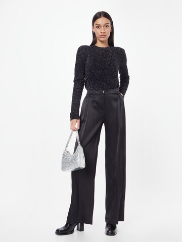 Wide leg Pantaloni con piega frontale di PATRIZIA PEPE in nero