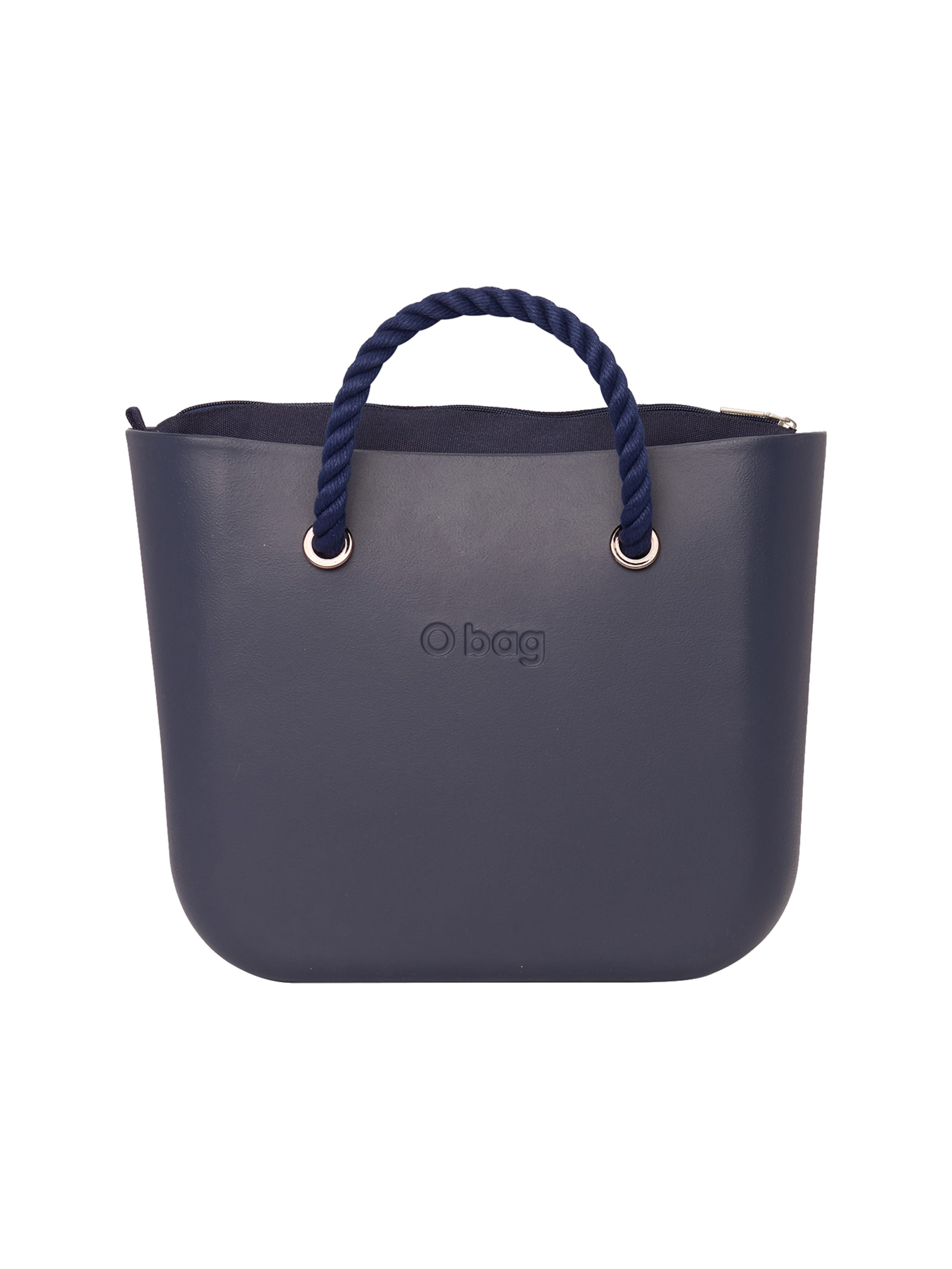 O bag Handtasche in Blau: Vorderseite