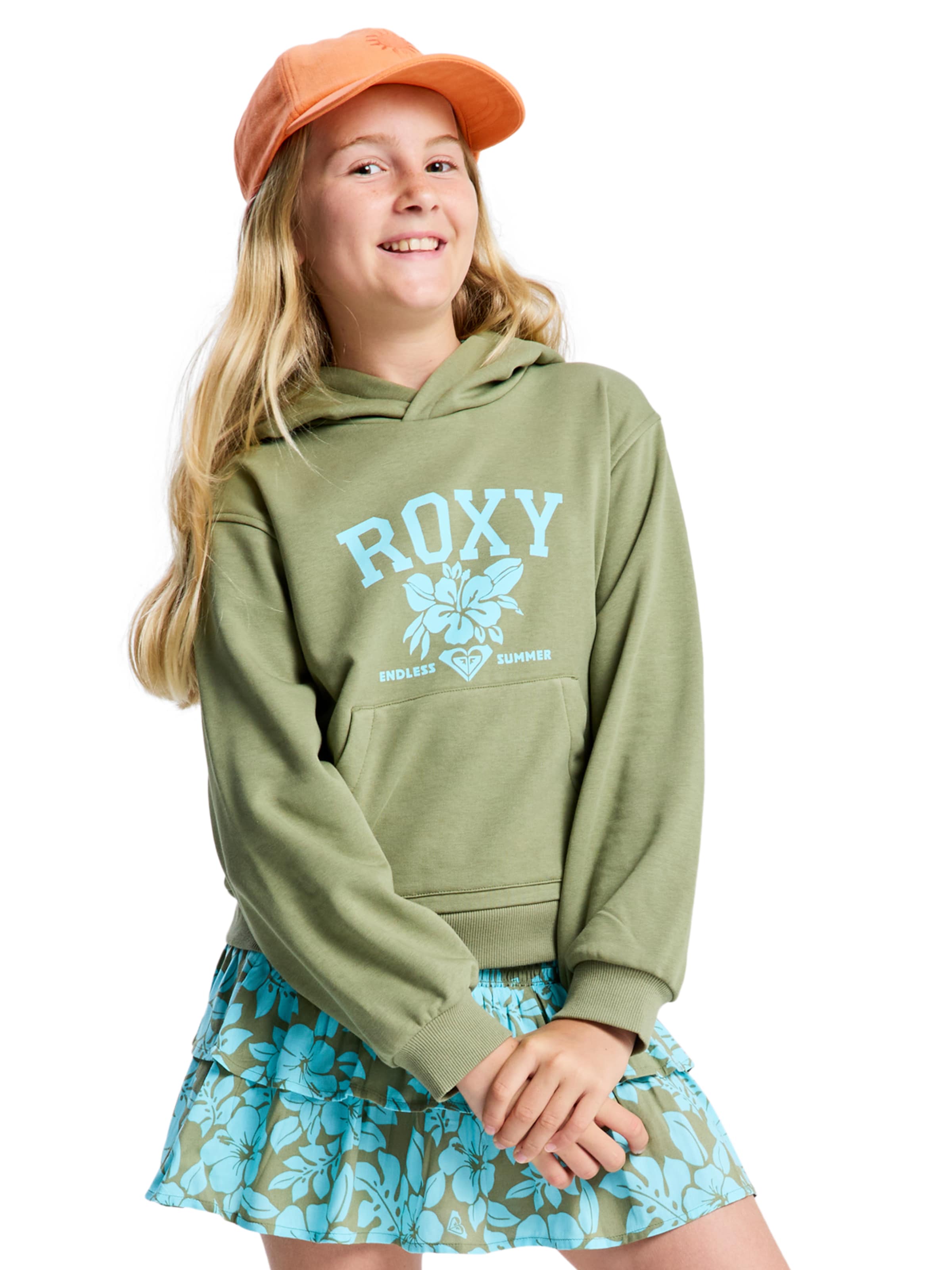 ROXY Sweatshirt 'Hope You Trust 2' in Green: front