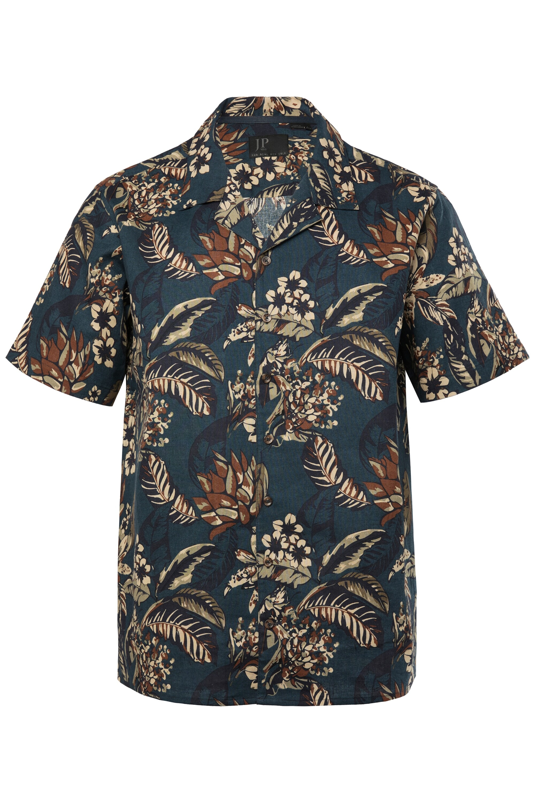 JP1880 Regular fit Overhemd in Blauw: voorkant