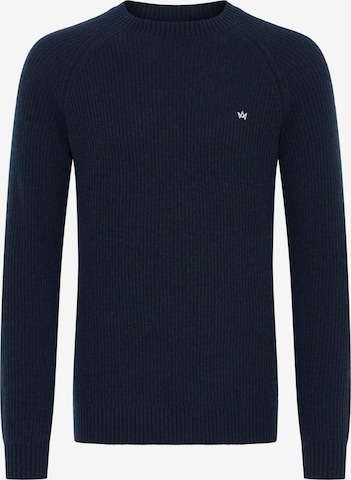 Kronstadt Sweater ' KSDoors O-neck ' in Blue: front