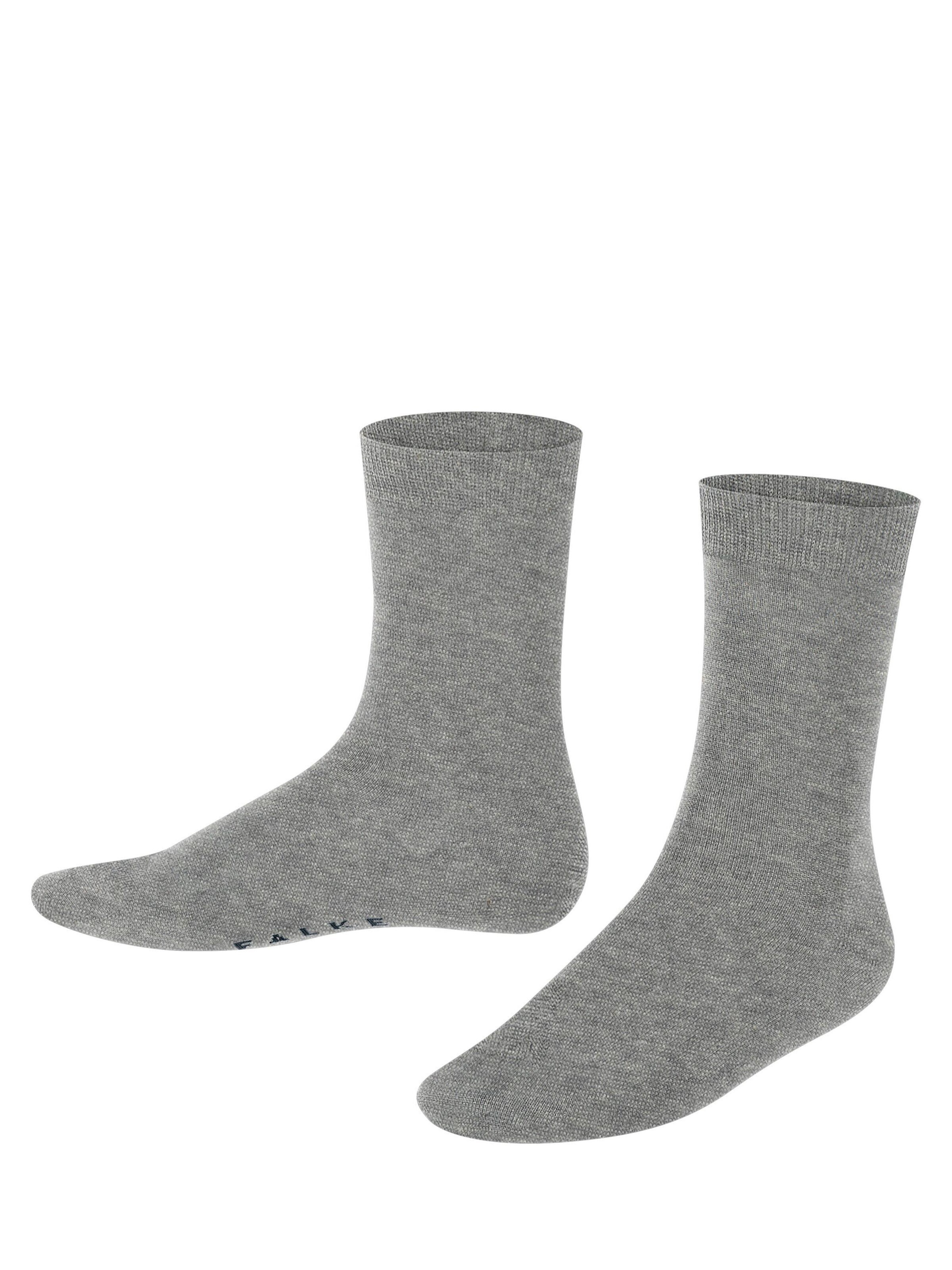 FALKE Socks 'Cotton Finesse' in Grey: front