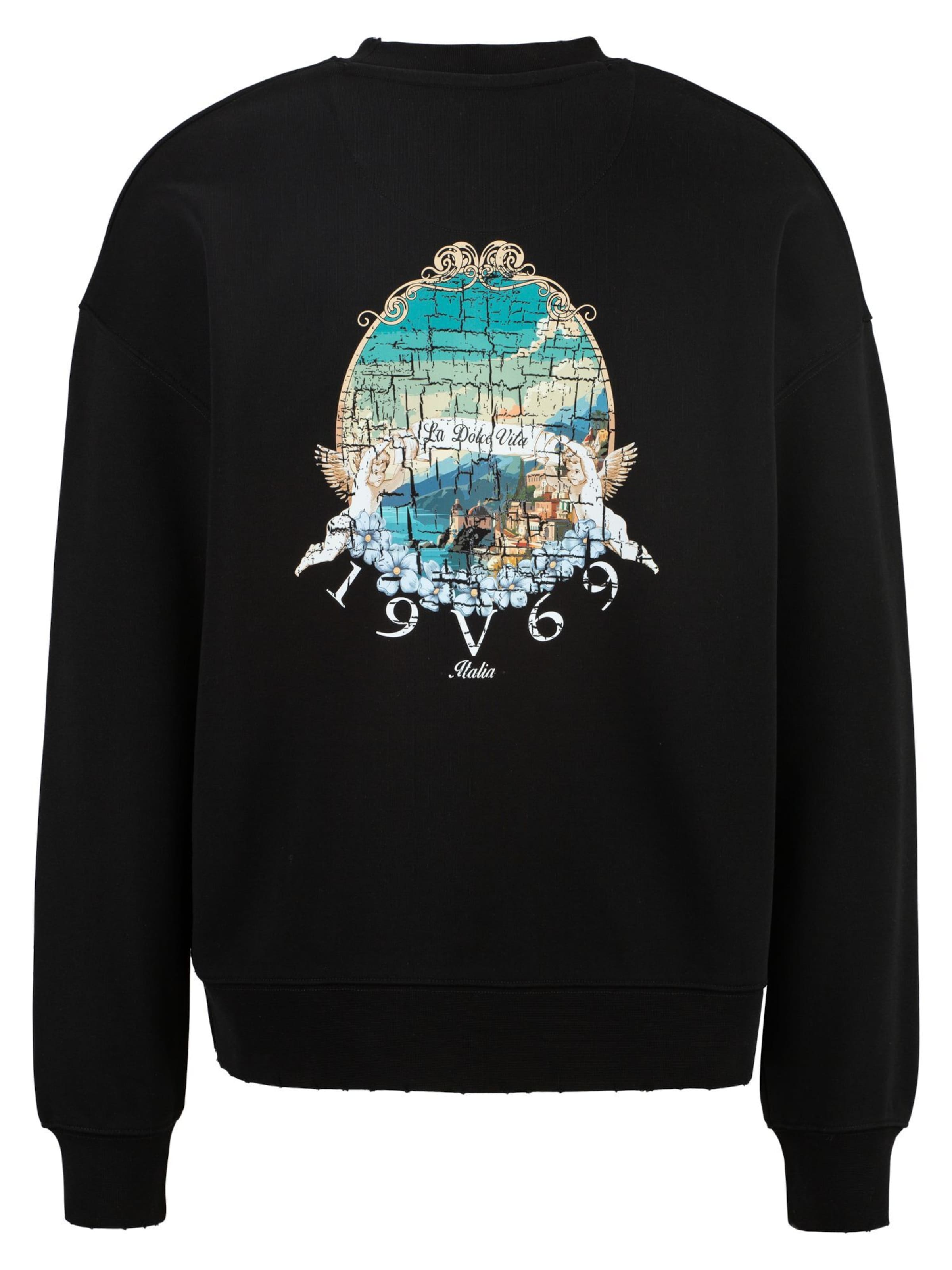 Sweat-shirt 'Omero Marina' 19V69 ITALIA en noir