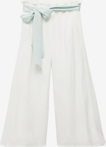 MANGO KIDS Wide leg Pants 'Amanda' in White: front