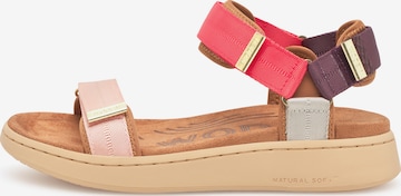 WODEN Sandaler 'Line' i pink: forside
